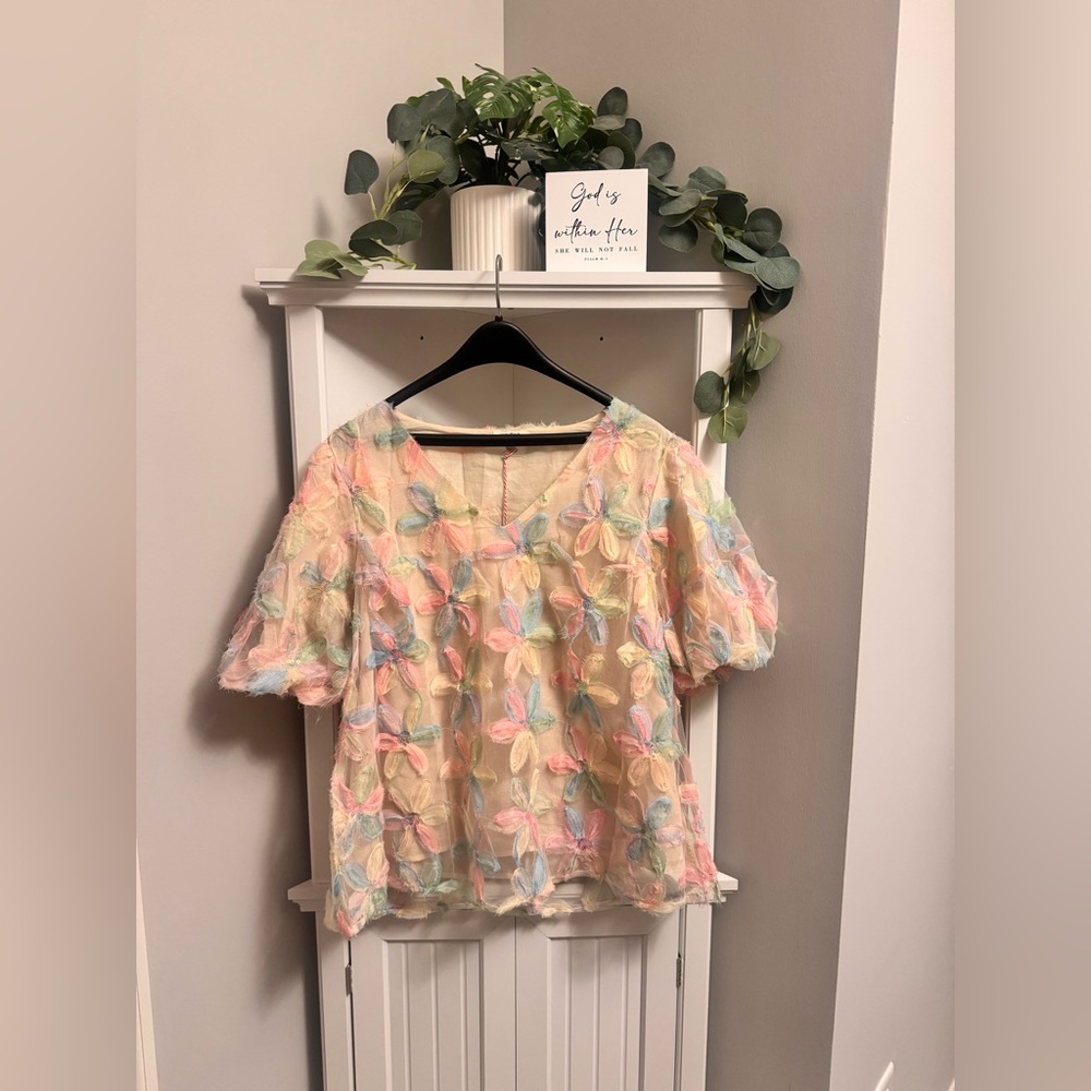 Umgee Multicolor Floral Blouse